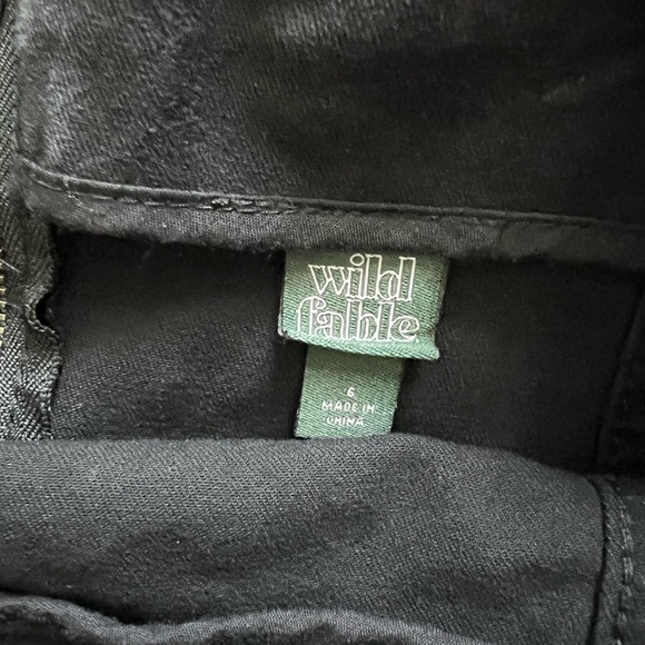 Wild Fable Black Denim Skirt size 6 - Picture 2 of 2